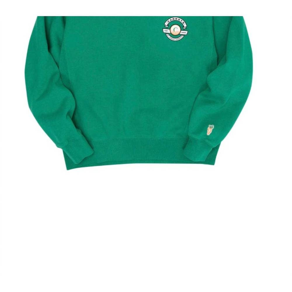 NEW CARROTS men's carrots label crewneck sweatshirt in kelly green